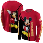iowa state cyclones mickey mouse red black hoodie best selling