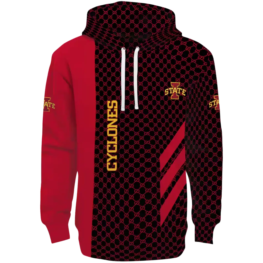iowa state cyclones monogram pattern red hoodie best selling iowa state cyclones monogram pattern red hoodie best selling