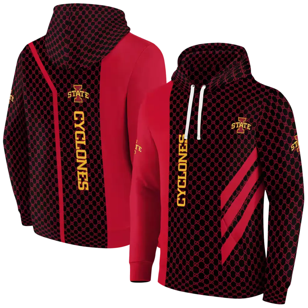 iowa state cyclones monogram pattern red hoodie fashion forward iowa state cyclones monogram pattern red hoodie fashion forward