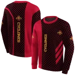 iowa state cyclones monogram pattern red hoodie best selling