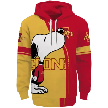 iowa state cyclones playful snoopy red hoodie best selling