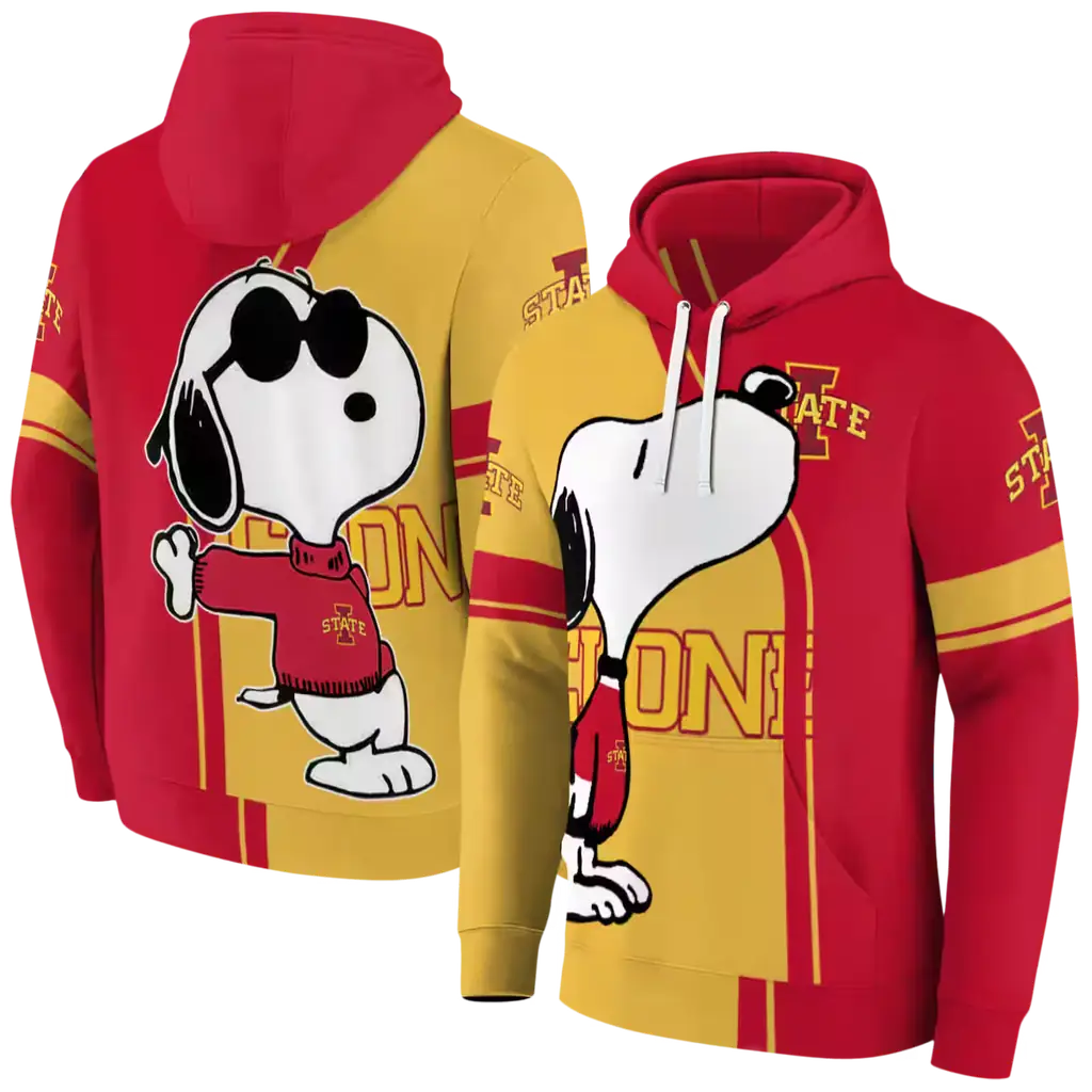 iowa state cyclones playful snoopy red hoodie fashion forward iowa state cyclones playful snoopy red hoodie fashion forward