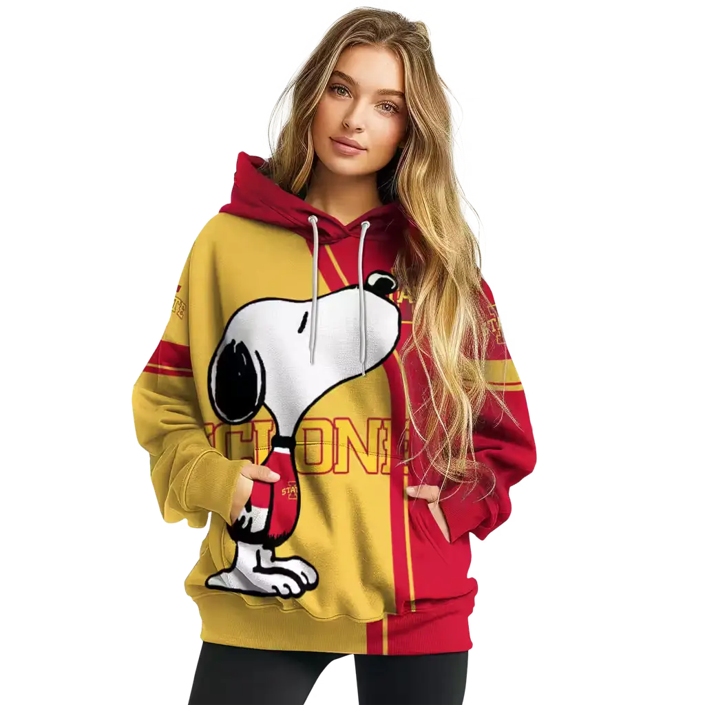 iowa state cyclones playful snoopy red hoodie high quality iowa state cyclones playful snoopy red hoodie high quality