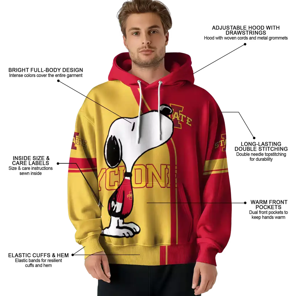 iowa state cyclones playful snoopy red hoodie latest model iowa state cyclones playful snoopy red hoodie latest model