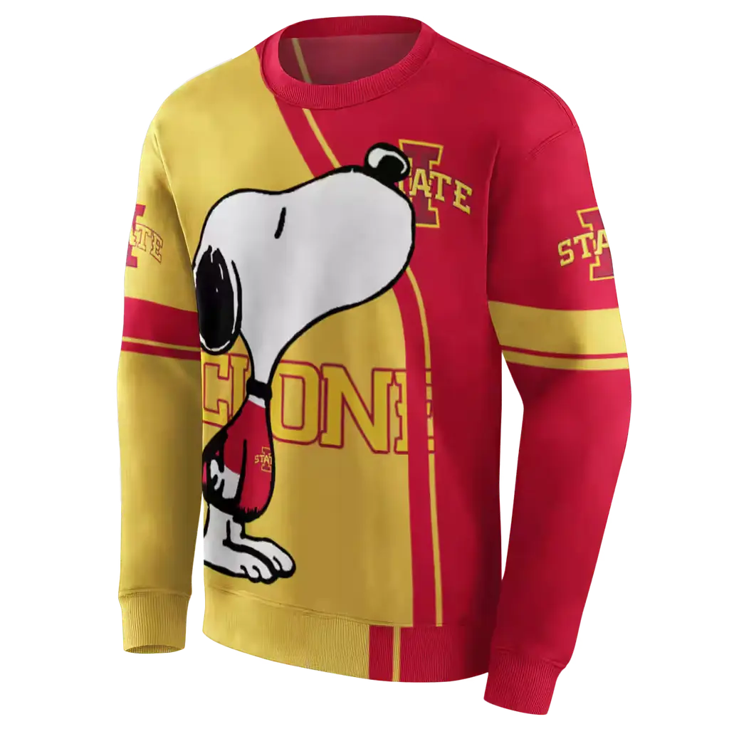 iowa state cyclones playful snoopy red hoodie new arrival iowa state cyclones playful snoopy red hoodie new arrival
