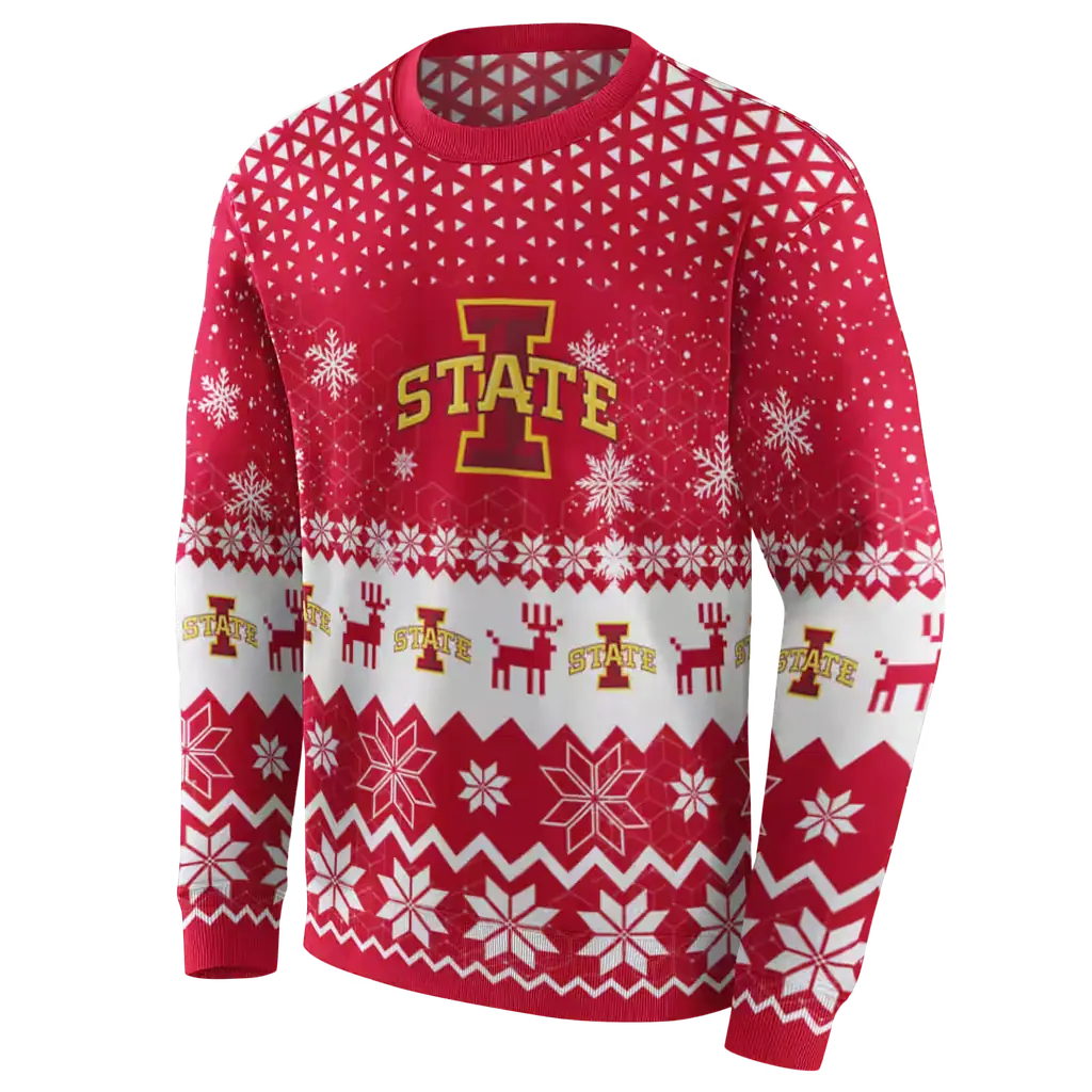 iowa state cyclones reindeer motif red hoodie new arrival iowa state cyclones reindeer motif red hoodie new arrival