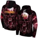 iowa state cyclones skull artwork red black hoodie best selling