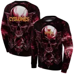 iowa state cyclones skull artwork red black hoodie best selling