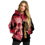 iowa state cyclones skull motif red black hoodie best selling