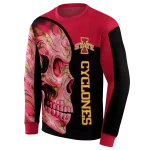 iowa state cyclones skull motif red black hoodie best selling