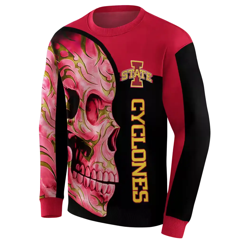 iowa state cyclones skull motif red black hoodie new arrival iowa state cyclones skull motif red black hoodie new arrival