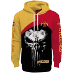 iowa state cyclones skull punisher gold black hoodie best selling