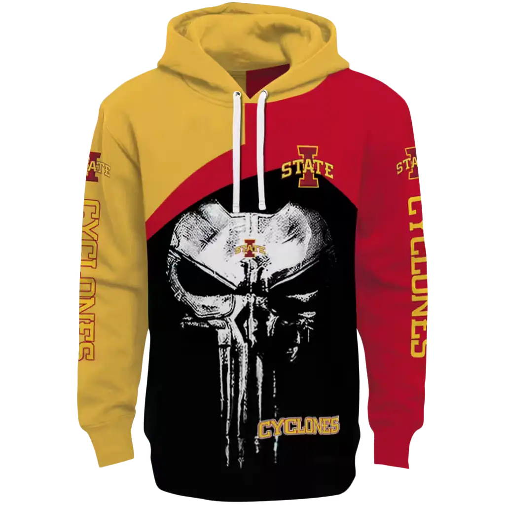 iowa state cyclones skull punisher gold black hoodie best selling iowa state cyclones skull punisher gold black hoodie best selling