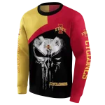 iowa state cyclones skull punisher gold black hoodie best selling