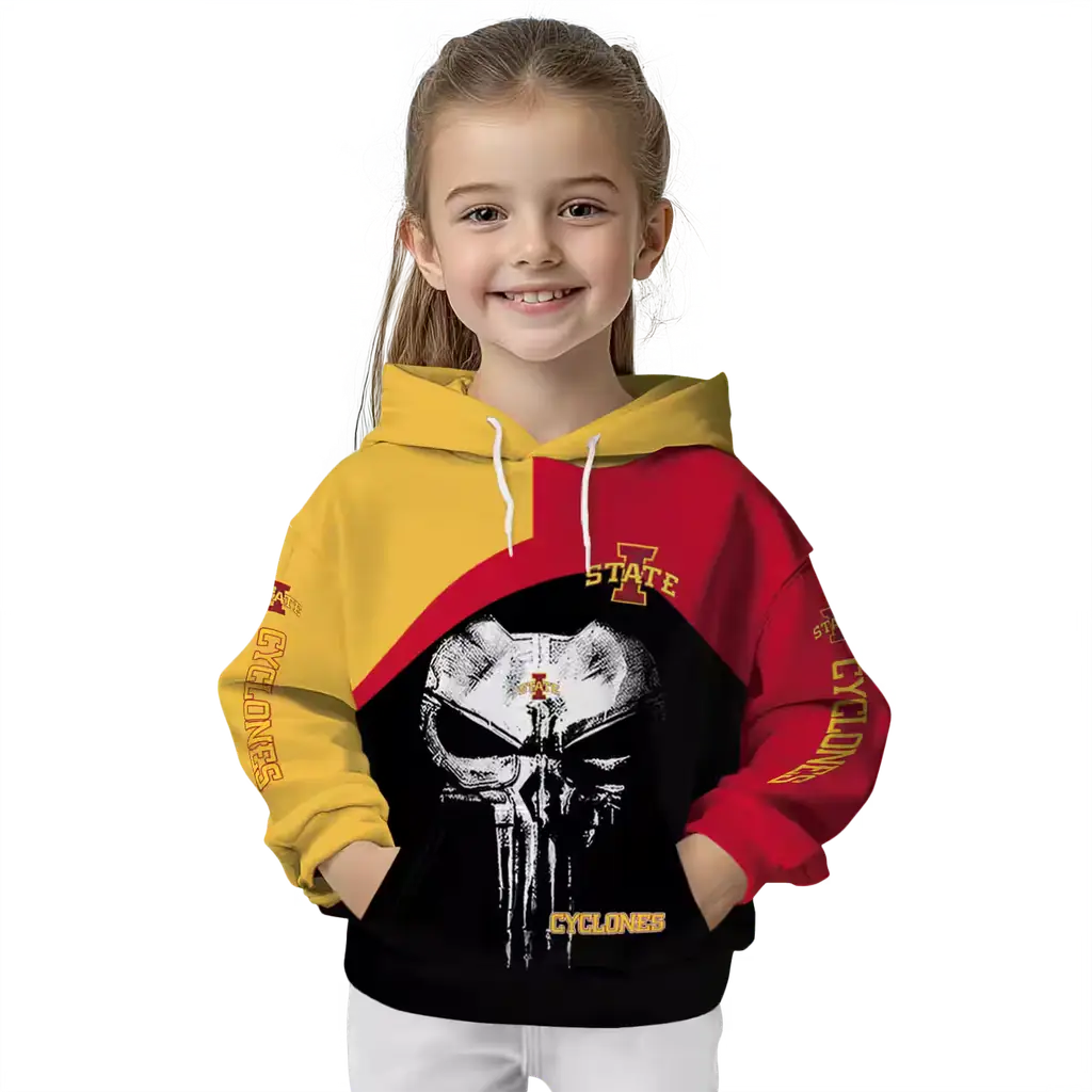iowa state cyclones skull punisher gold black hoodie top rated iowa state cyclones skull punisher gold black hoodie top rated
