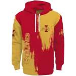 iowa state cyclones splatter effect red hoodie best selling