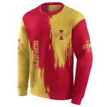 iowa state cyclones splatter effect red hoodie best selling