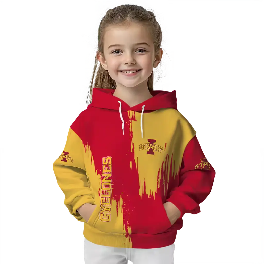 iowa state cyclones splatter effect red hoodie top rated iowa state cyclones splatter effect red hoodie top rated
