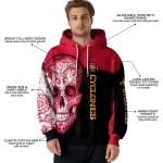 iowa state cyclones sugar skull red black hoodie best selling