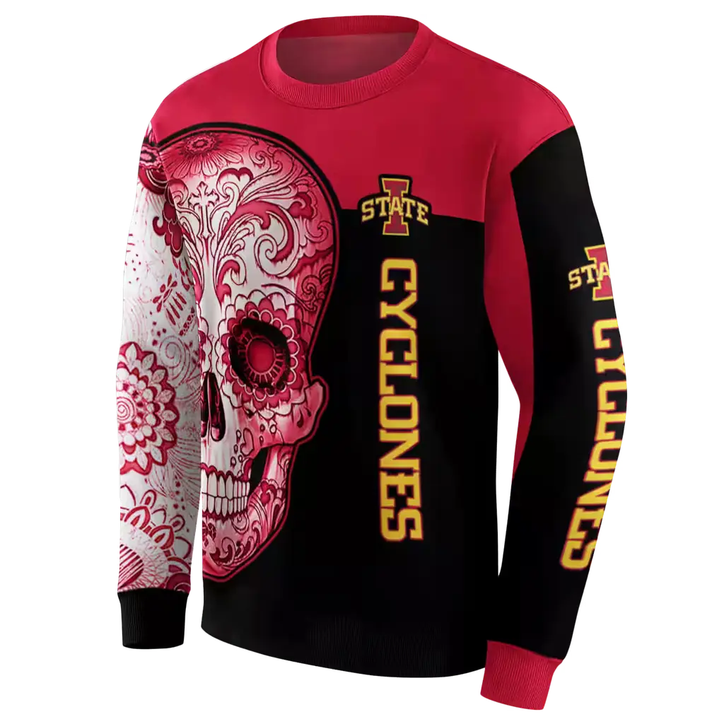iowa state cyclones sugar skull red black hoodie new arrival iowa state cyclones sugar skull red black hoodie new arrival