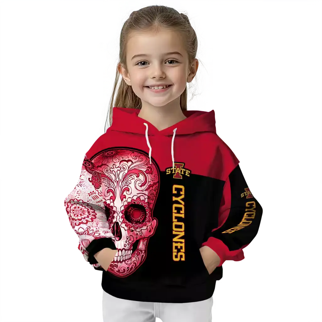 iowa state cyclones sugar skull red black hoodie top rated iowa state cyclones sugar skull red black hoodie top rated