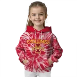 iowa state cyclones tie dye pattern red hoodie best selling