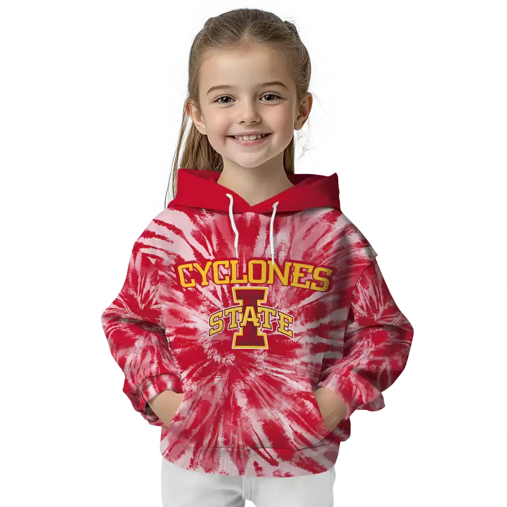 iowa state cyclones tie dye pattern red hoodie top rated iowa state cyclones tie dye pattern red hoodie top rated