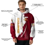 iowa state cyclones triangular pattern red white hoodie best selling