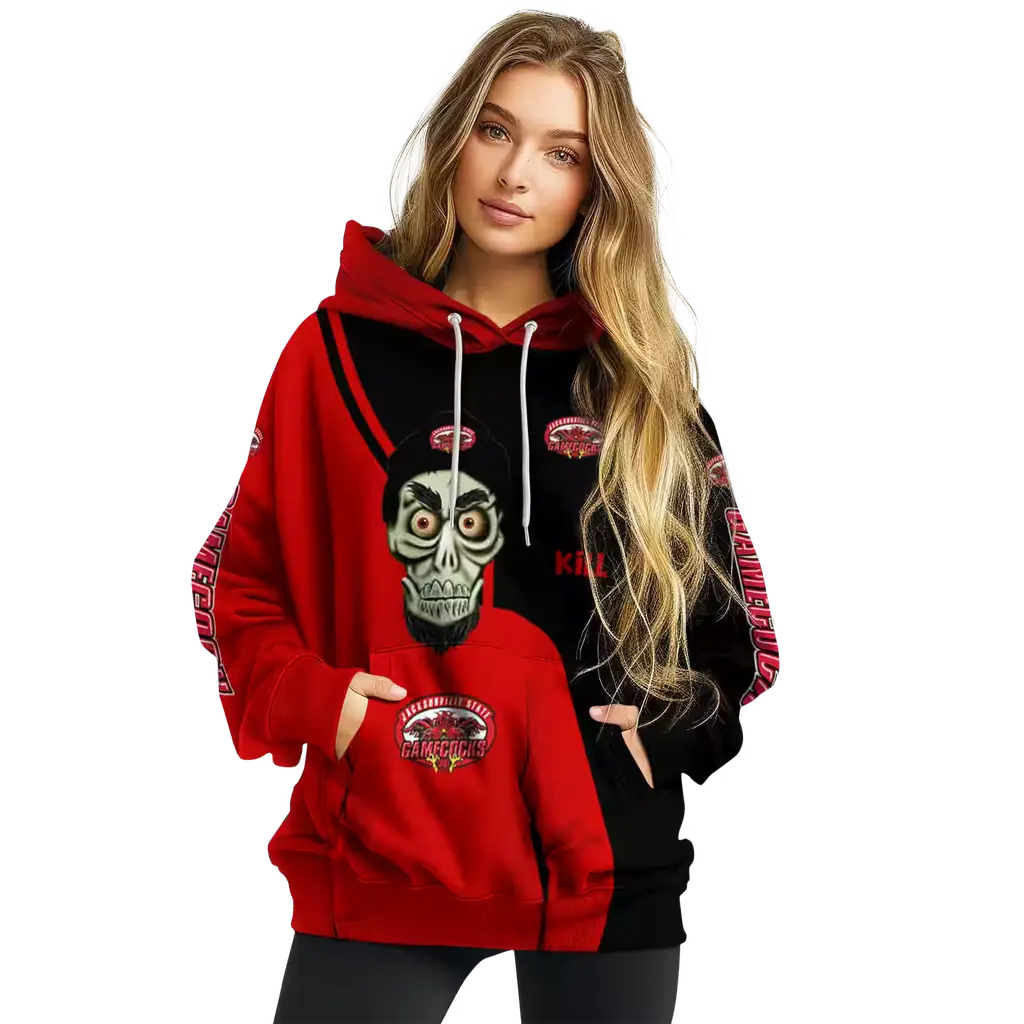 jacksonville state gamecocks achmed skull red hoodie high quality jacksonville state gamecocks achmed skull red hoodie high quality