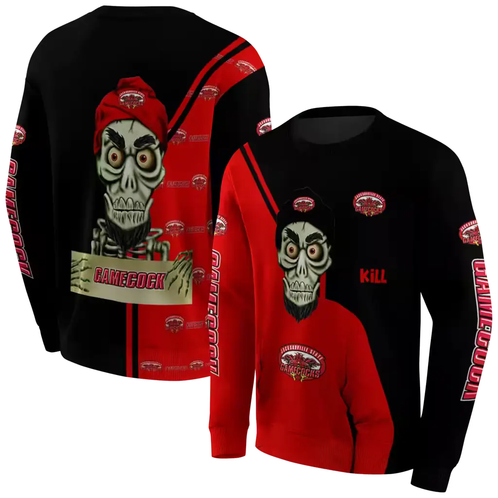 jacksonville state gamecocks achmed skull red hoodie premium grade jacksonville state gamecocks achmed skull red hoodie premium grade