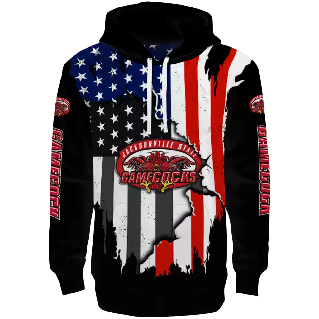 jacksonville state gamecocks american pride black hoodie best selling jacksonville state gamecocks american pride black hoodie best selling