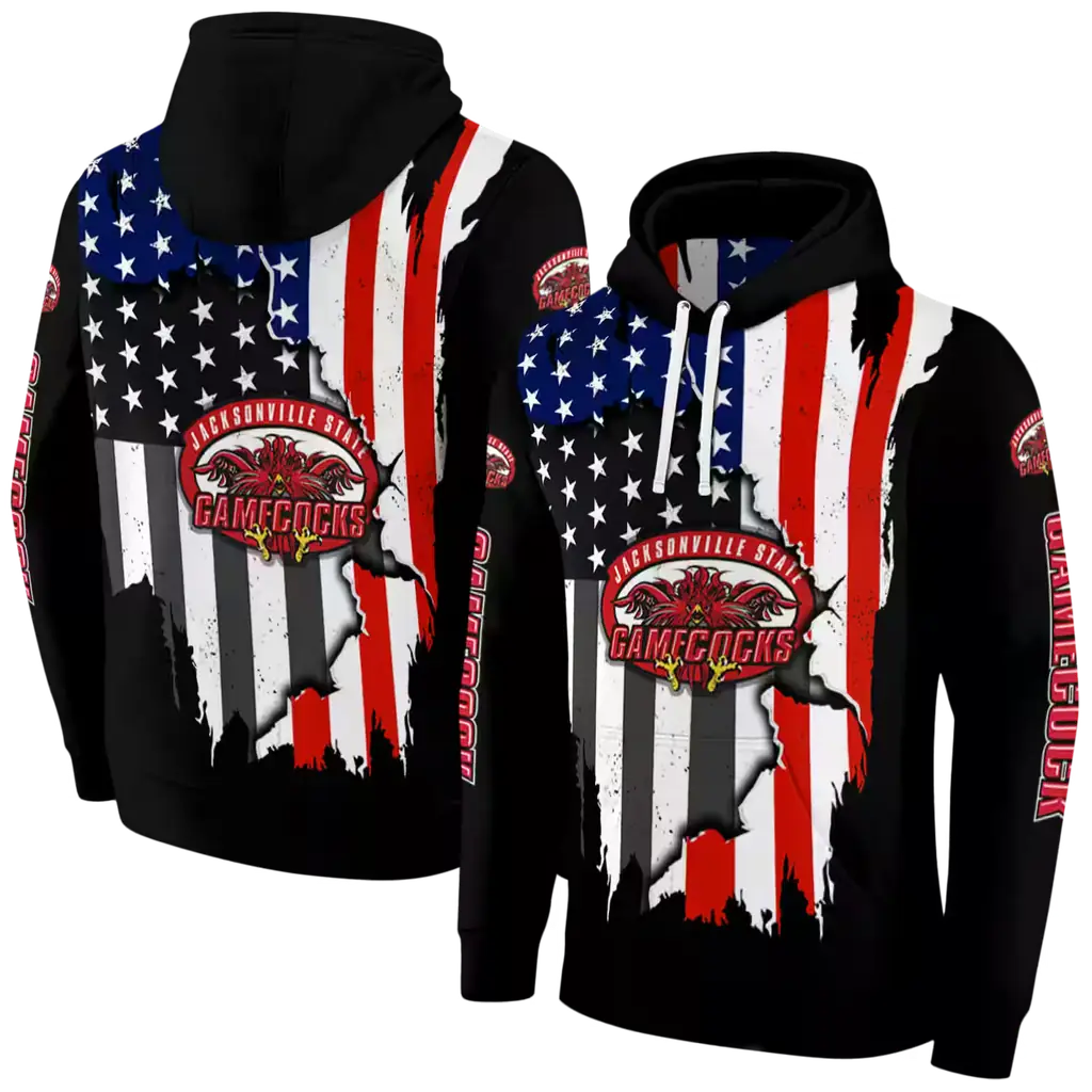jacksonville state gamecocks american pride black hoodie fashion forward jacksonville state gamecocks american pride black hoodie fashion forward