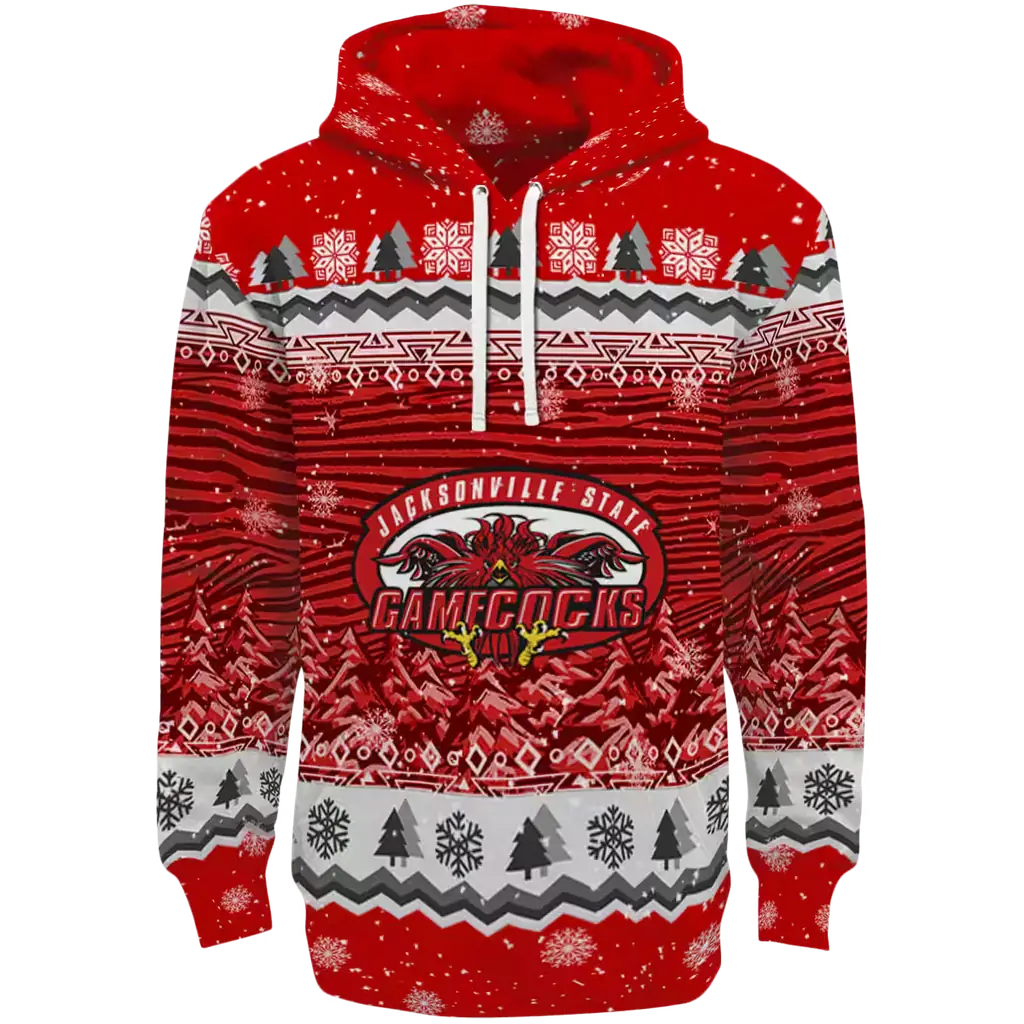 jacksonville state gamecocks christmas trees red hoodie best selling jacksonville state gamecocks christmas trees red hoodie best selling
