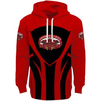jacksonville state gamecocks concentric lines red black hoodie best selling