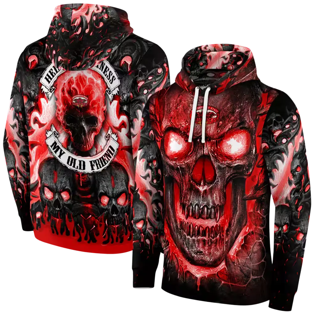 jacksonville state gamecocks demonic skull red black hoodie fashion forward jacksonville state gamecocks demonic skull red black hoodie fashion forward