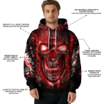 jacksonville state gamecocks demonic skull red black hoodie best selling