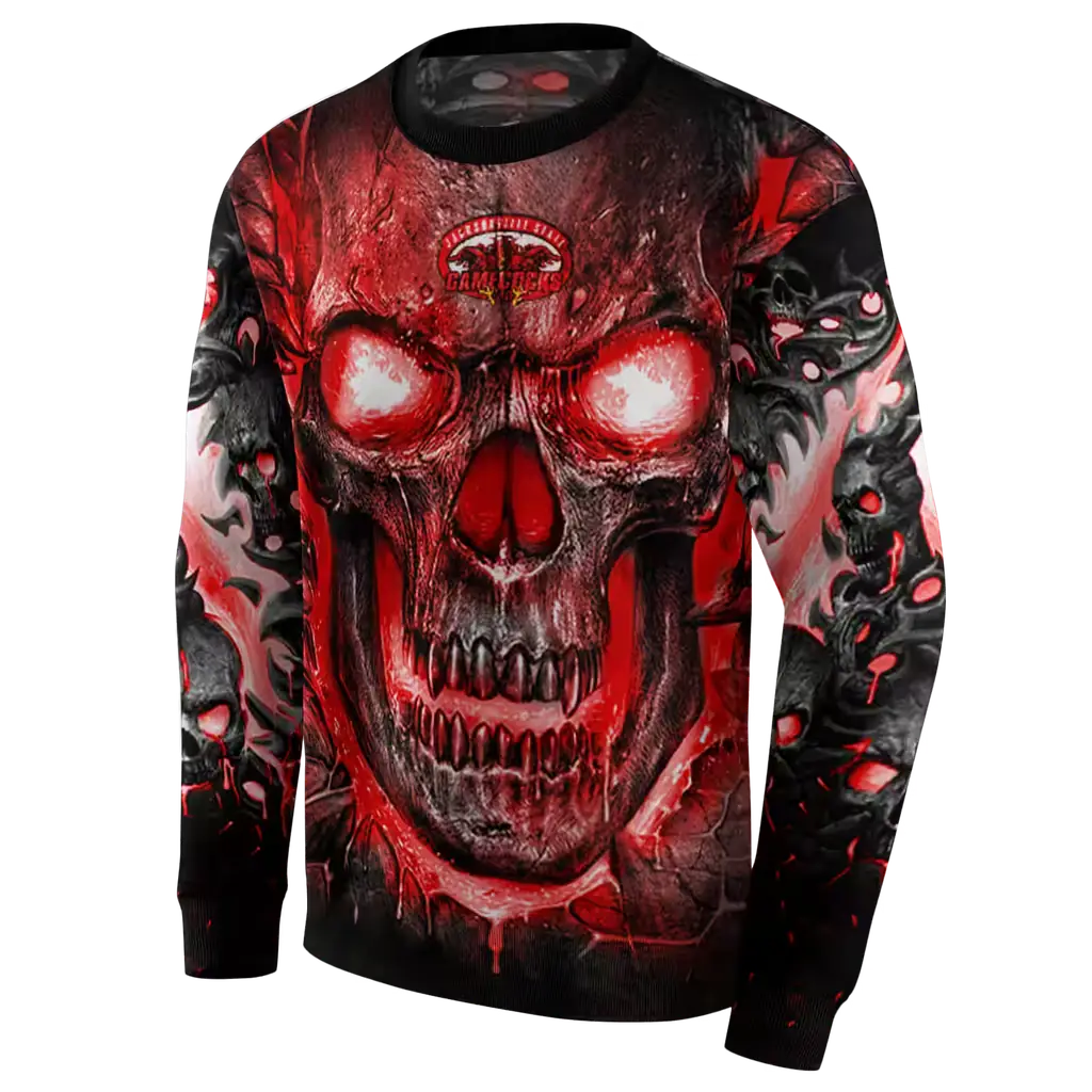 jacksonville state gamecocks demonic skull red black hoodie new arrival jacksonville state gamecocks demonic skull red black hoodie new arrival