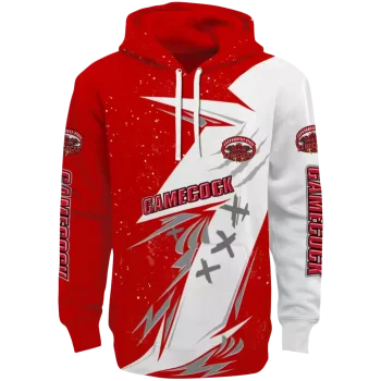 jacksonville state gamecocks dynamic slash red white hoodie best selling