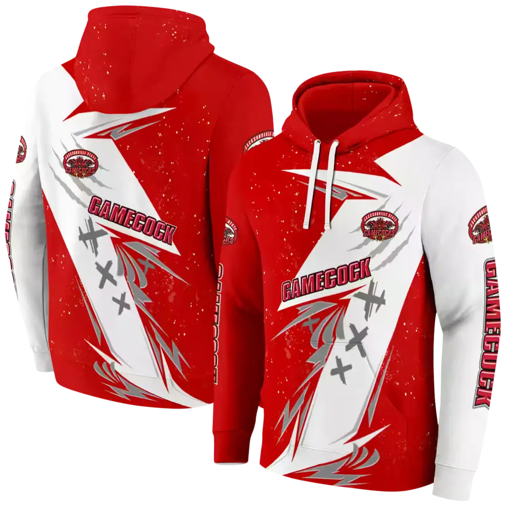 jacksonville state gamecocks dynamic slash red white hoodie fashion forward jacksonville state gamecocks dynamic slash red white hoodie fashion forward
