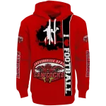jacksonville state gamecocks football heartbeat red hoodie best selling