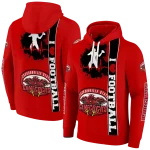 jacksonville state gamecocks football heartbeat red hoodie best selling