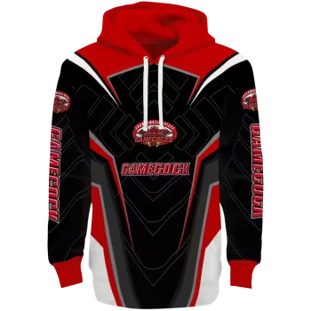 jacksonville state gamecocks futuristic pattern red black hoodie best selling