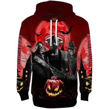 jacksonville state gamecocks halloween vibes red black hoodie best selling
