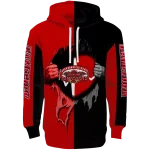 jacksonville state gamecocks heartbeat graphic red hoodie best selling