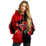 jacksonville state gamecocks heartbeat graphic red hoodie best selling