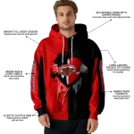 jacksonville state gamecocks heartbeat graphic red hoodie best selling
