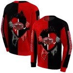 jacksonville state gamecocks heartbeat graphic red hoodie best selling
