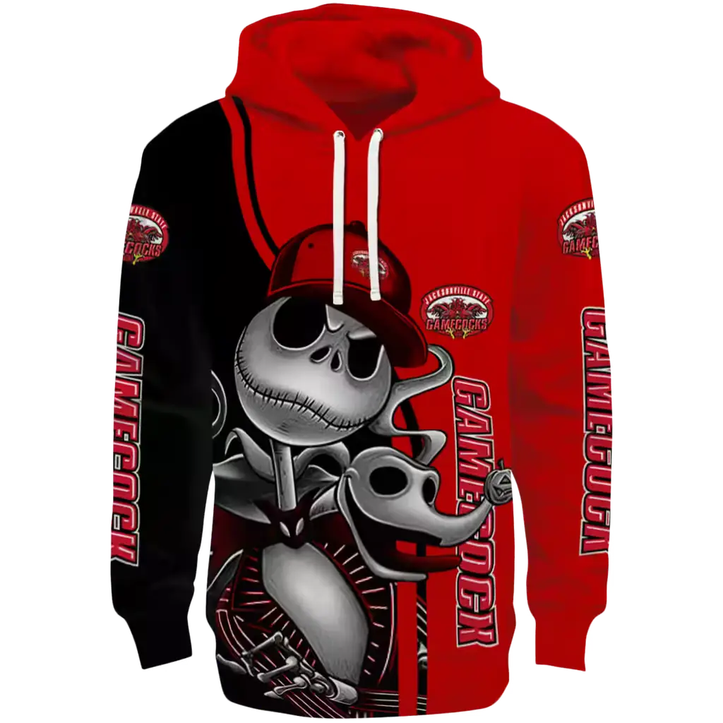 jacksonville state gamecocks jack skellington red hoodie best selling jacksonville state gamecocks jack skellington red hoodie best selling
