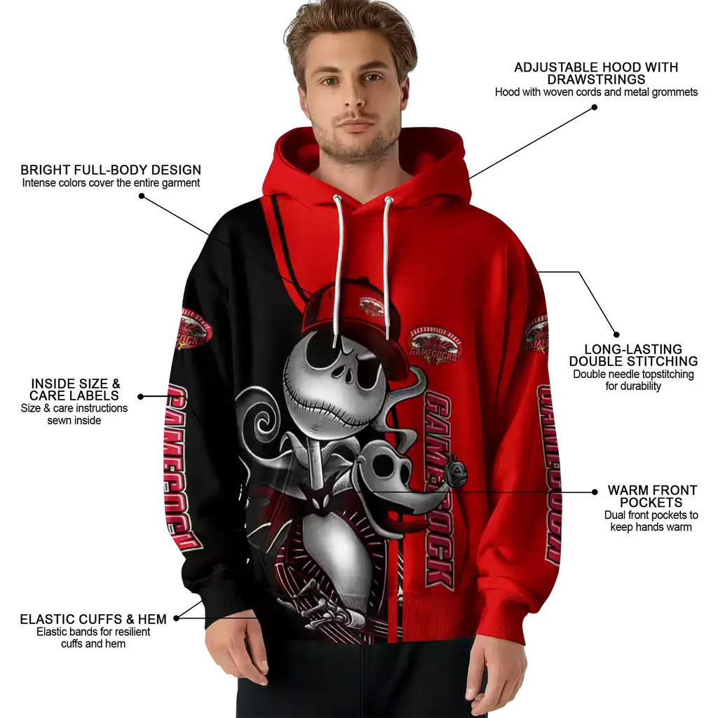 jacksonville state gamecocks jack skellington red hoodie latest model jacksonville state gamecocks jack skellington red hoodie latest model