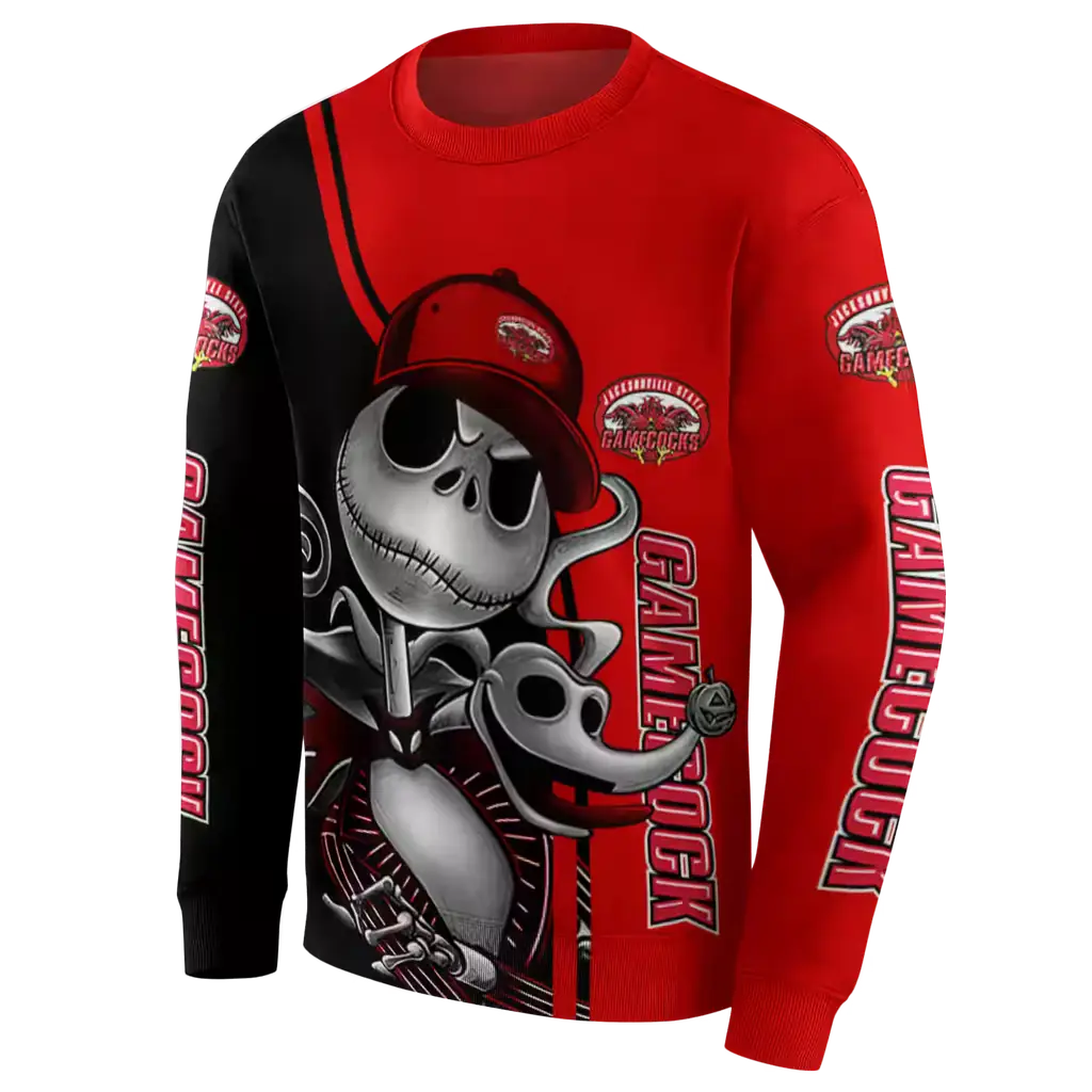 jacksonville state gamecocks jack skellington red hoodie new arrival jacksonville state gamecocks jack skellington red hoodie new arrival